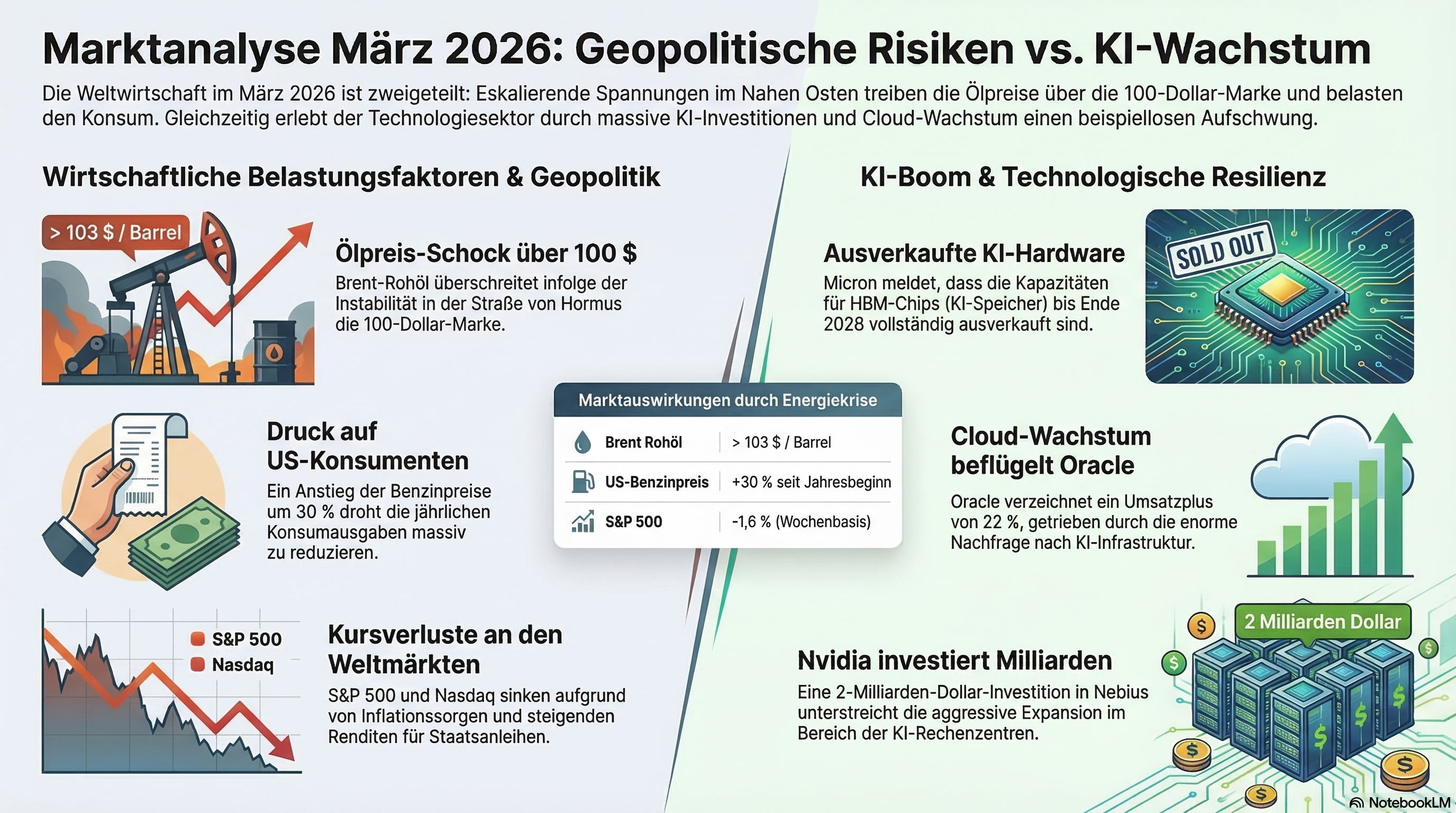 100-Dollar-Öl und KI-Goldrausch: 5 überraschende Wahrheiten über die Märkte im März 2026