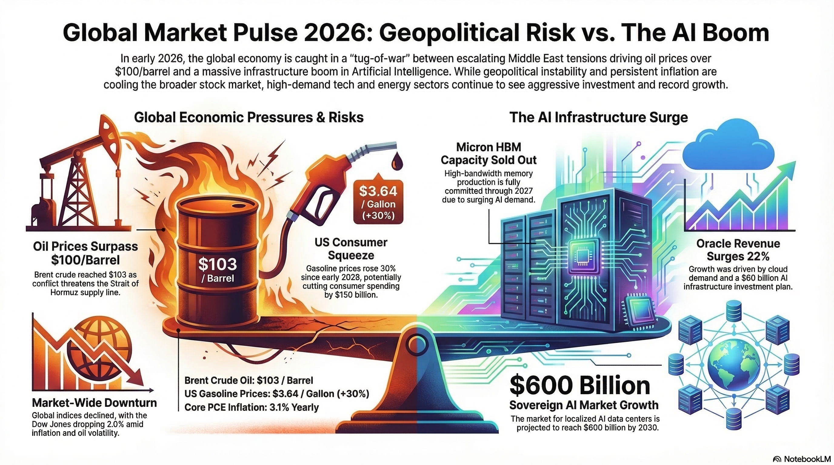 $100 Oil and the AI Gold Rush: 5 Surprising Truths About the Markets in March 2026